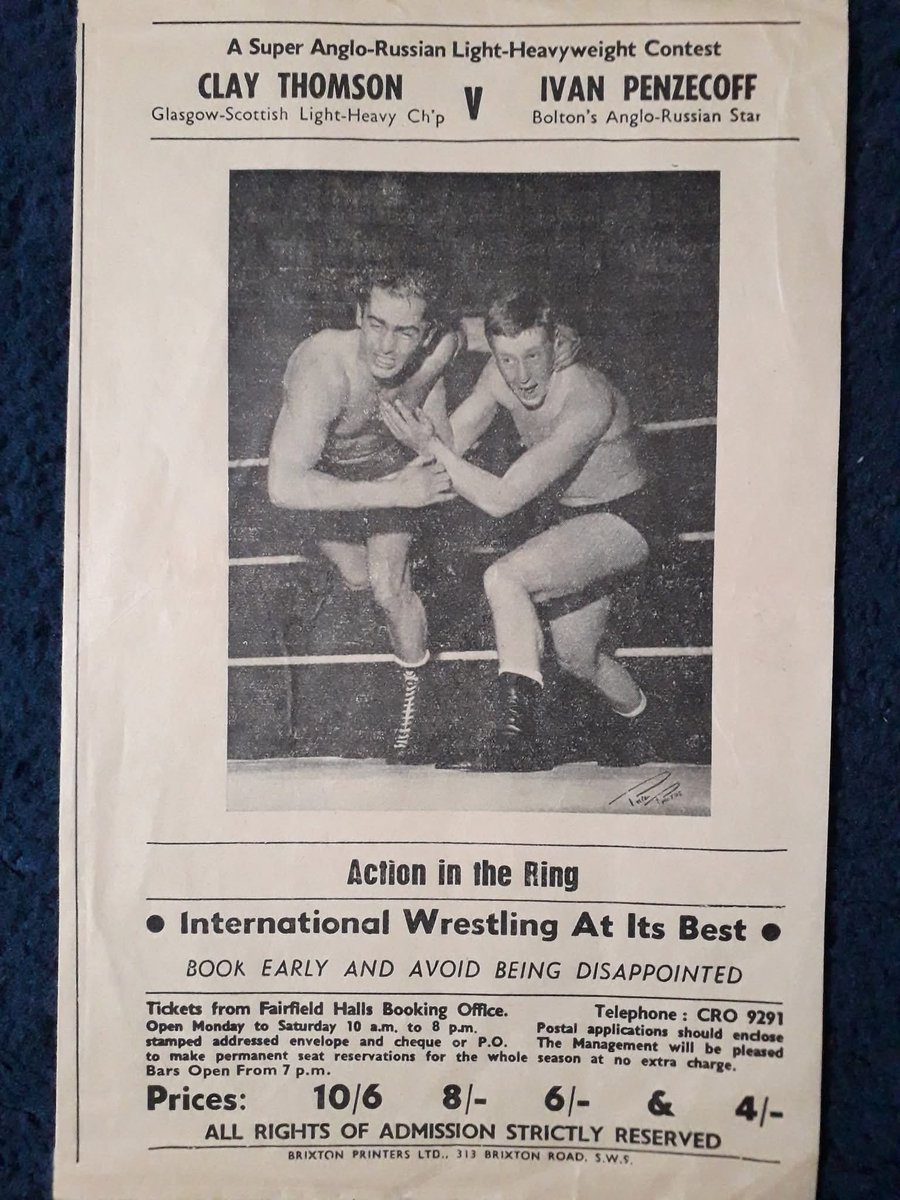 AJFwrestling (@ajfwrestling) on Twitter photo Programme for a Dale Martin Promotions show in Croydon on 16 August 1966
#OnThisDay 59 years ago ...
<a href="/RealErnestARS/">Tony Earnshaw</a> <a href="/ostpies/">Ost’s Wrestling Archive</a> <a href="/WrestlingCardz/">Portsmouth Wrestling History</a> <a href="/SheriffLonestar/">Sheriff Lonestar</a> <a href="/SirLARIATO/">SirLARIATO</a> Programme for a Dale Martin Promotions show in Croydon on 16 August 1966
#OnThisDay 59 years ago ...
<a href="/RealErnestARS/">Tony Earnshaw</a> <a href="/ostpies/">Ost’s Wrestling Archive</a> <a href="/WrestlingCardz/">Portsmouth Wrestling History</a> <a href="/SheriffLonestar/">Sheriff Lonestar</a> <a href="/SirLARIATO/">SirLARIATO</a>