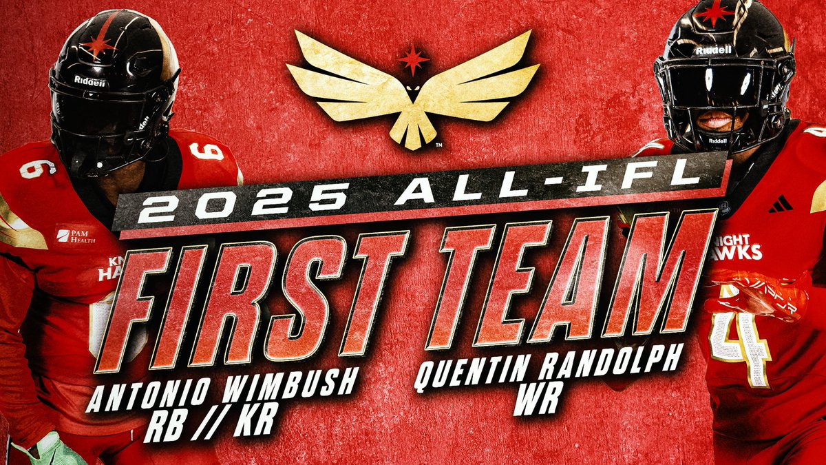 Jose V. -🤌 (@jose_volonte) on Twitter photo BREAKING: <a href="/KnightHawksIFL/">Vegas Knight Hawks</a> stars Quentin Randolph (WR) & Antonio Wimbush (RB) earn spots on the 2025 All-<a href="/IndoorFL/">Indoor Football League</a> First Team Offense 👏
They’re the first in franchise history to achieve this honor 🏈🔥
#UKnightInFlight #KnightHawks <a href="/Str8BetSports/">Straight Bet Sports Media</a> BREAKING: <a href="/KnightHawksIFL/">Vegas Knight Hawks</a> stars Quentin Randolph (WR) & Antonio Wimbush (RB) earn spots on the 2025 All-<a href="/IndoorFL/">Indoor Football League</a> First Team Offense 👏
They’re the first in franchise history to achieve this honor 🏈🔥
#UKnightInFlight #KnightHawks <a href="/Str8BetSports/">Straight Bet Sports Media</a>