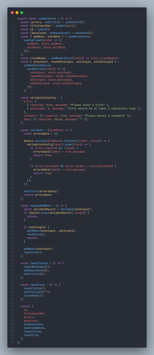 ritik65477's tweet image. 🚀Day 40 of My Web Dev Journey – ReactJS
Last 3 days,I built a Notes App with:
🔹 Zustand
🔹 Modal (createPortal)
🔹 Form Validation + Edit
🔹 Search,Category & Completed Filters
🔹 Persistence
📖 Blog: ritikwebdev.hashnode.dev/day-40-how-i-b…
#ReactJS #100DaysOfCode #CodeNewbie #LearnInPublic