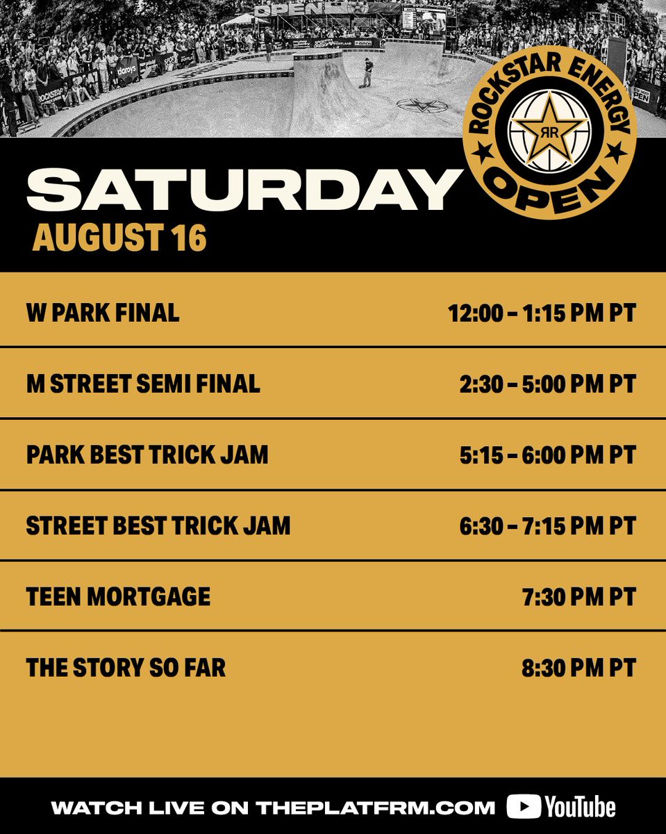 the_platfrm's tweet image. We’re rolling into day two at the @rockstarenergy Open 🙌  Get to Waterfront Park in Portland, Oregon to watch all the action or stream it live over at ThePlatfrm.com. #RockstarEnergy #platfrm