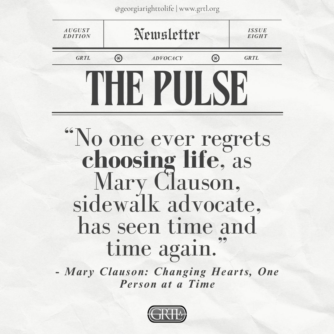 NEW: This month's newsletter highlights an inspiring testimony of prayer and sidewalk advocacy. Read more about how lives were saved and hearts were changed!

Read Here: grtl.org/mary-clauson-c…