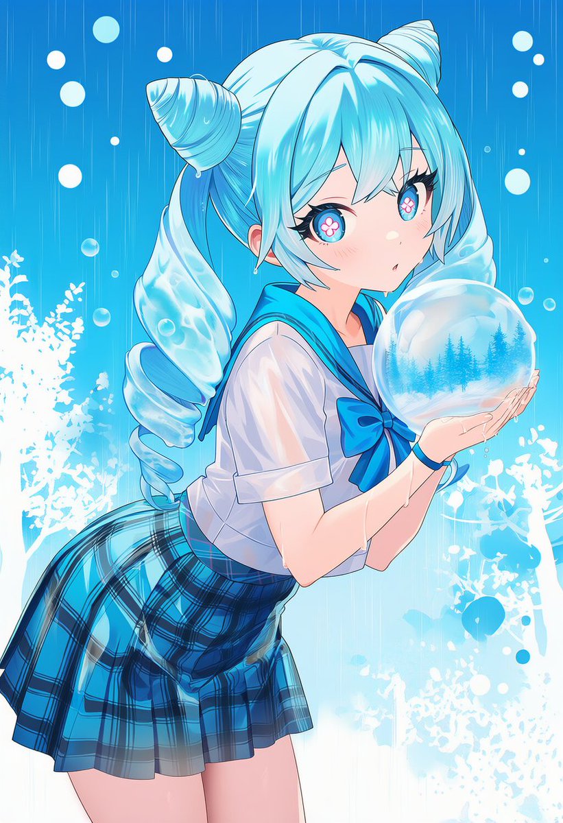 #君と青の世界 

ウチの青担当ちゃん

枝や森イメージの背景に水系を混ぜるの好きです