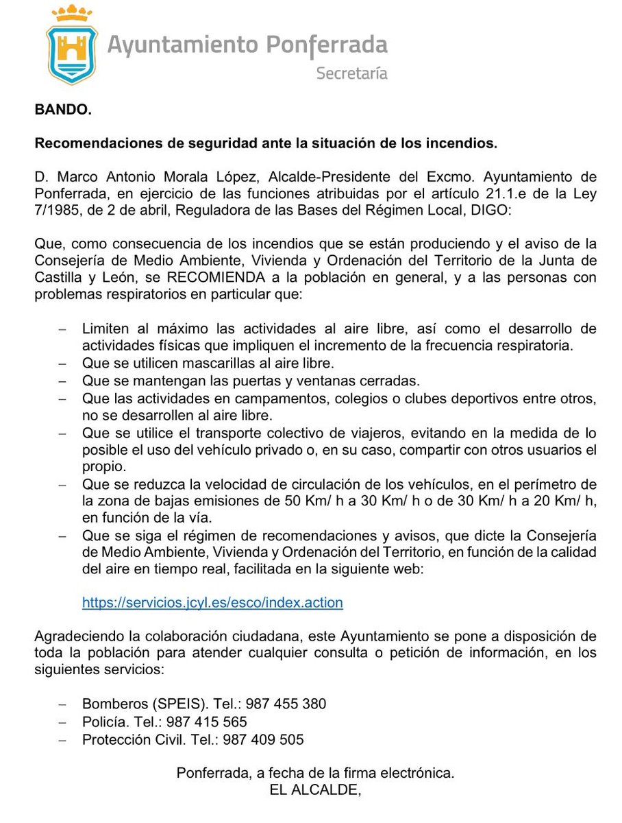 ¡Nuevas recomendaciones de seguridad!