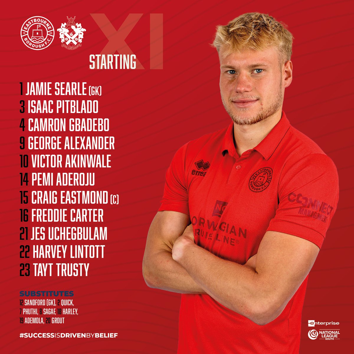 📋 Your #EBFC line up for our first home game of the new season 🔴😍