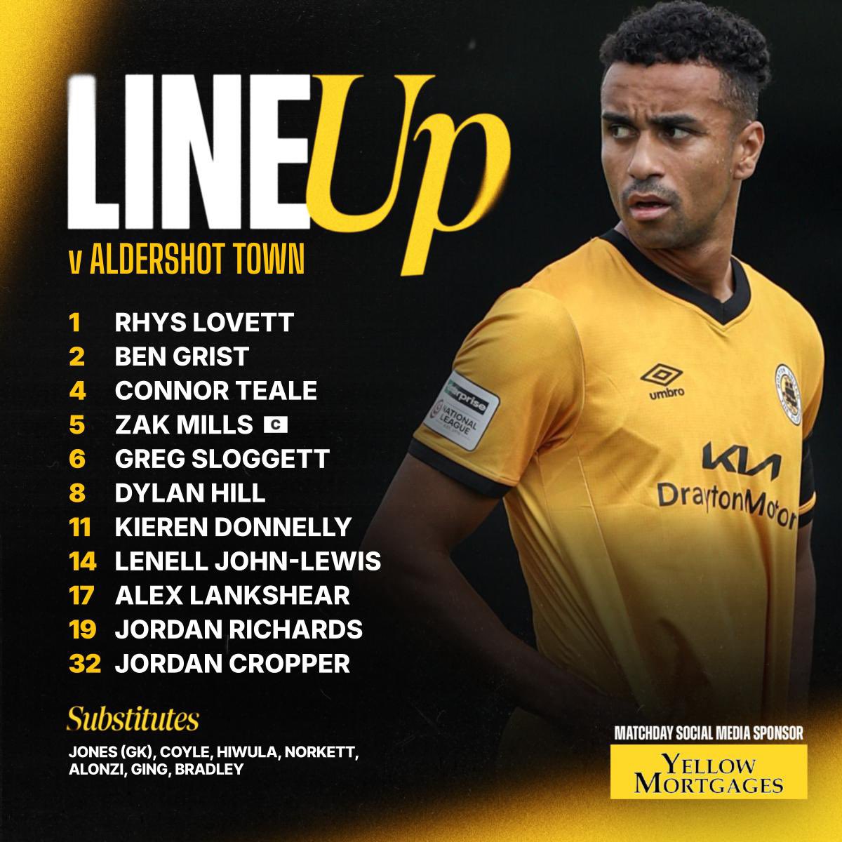 🔢 Your first National League matchday squad of the season. 

🤕 Kelly, Scott, Raikhy, Maguire, Waldock and Hazel all miss out.