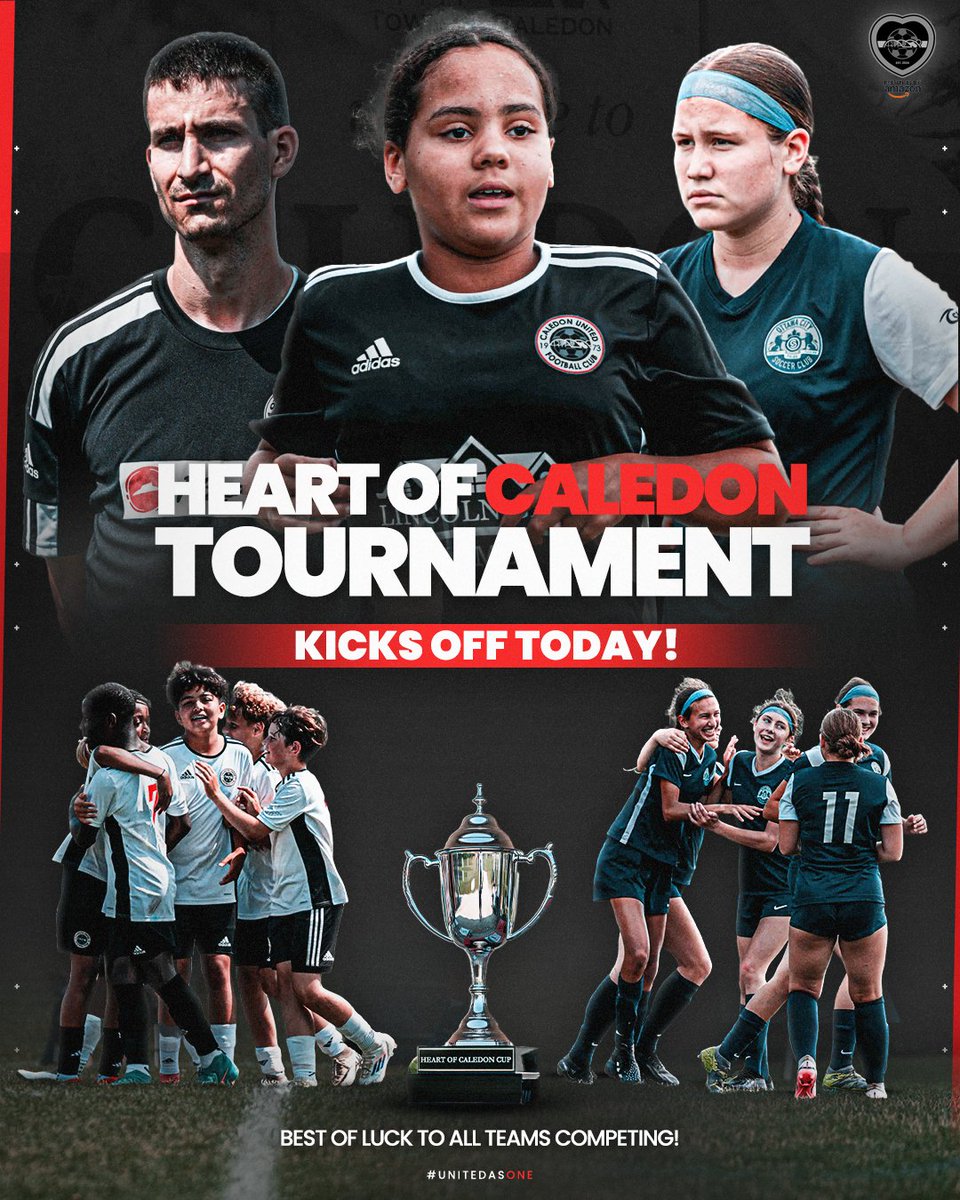 The Heart of Caledon Tournament is officially underway! 🏆

Good luck to all the teams competing this weekend — let’s make it a great one! ❤️⚽

Stay tuned for updates throughout the event 🤝

#UnitedAreOne #CaledonSC #HOC
