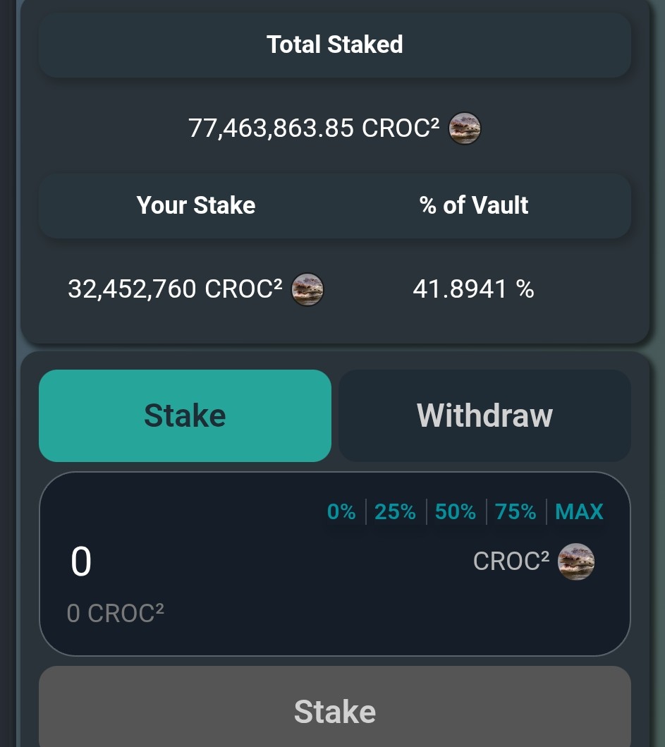 bitcoinsean66's tweet photo. @croc_with_croc @PUUSHDABUTTON 41% of all the rewards for me, thank you @croc_with_croc.  Let's go ##CRONATION let heat this crocpot up. https://t.co/x9Wm6Iv4i2