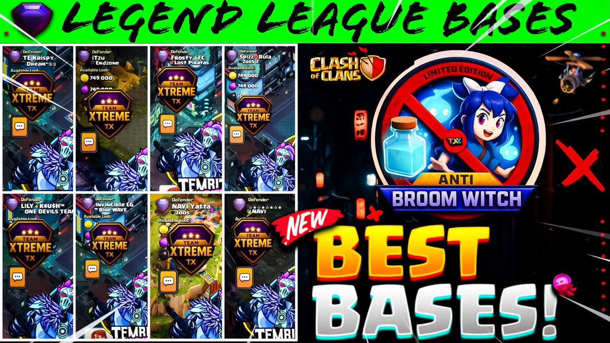 Top 10 Anti-Broom Base 👇👇
youtu.be/w_y_pfnj-b4?si…
 #legendbases #clashofclan #antibroom