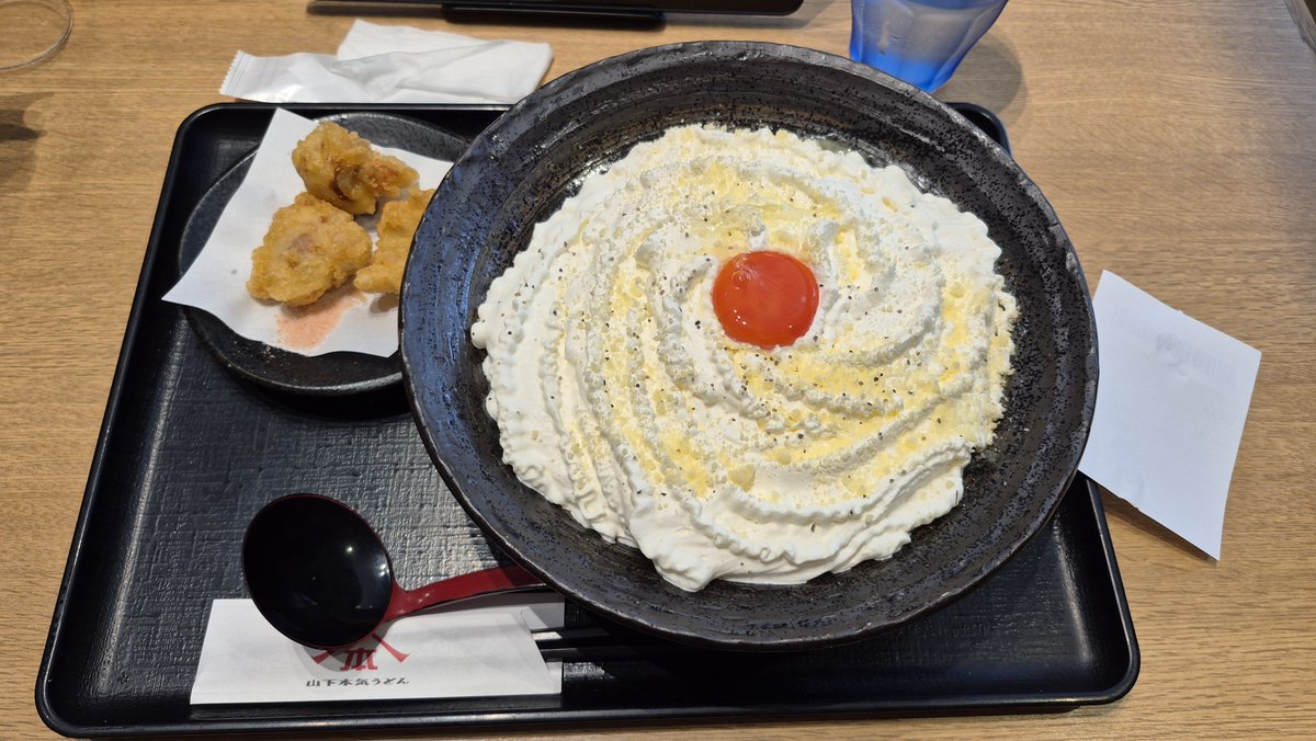 ASTRAY12's tweet photo. お盆休みの思い出は牛カツと白い明太チーズクリームうどん食べて旨かった事かなぁ https://t.co/U3zLgs9jFr
