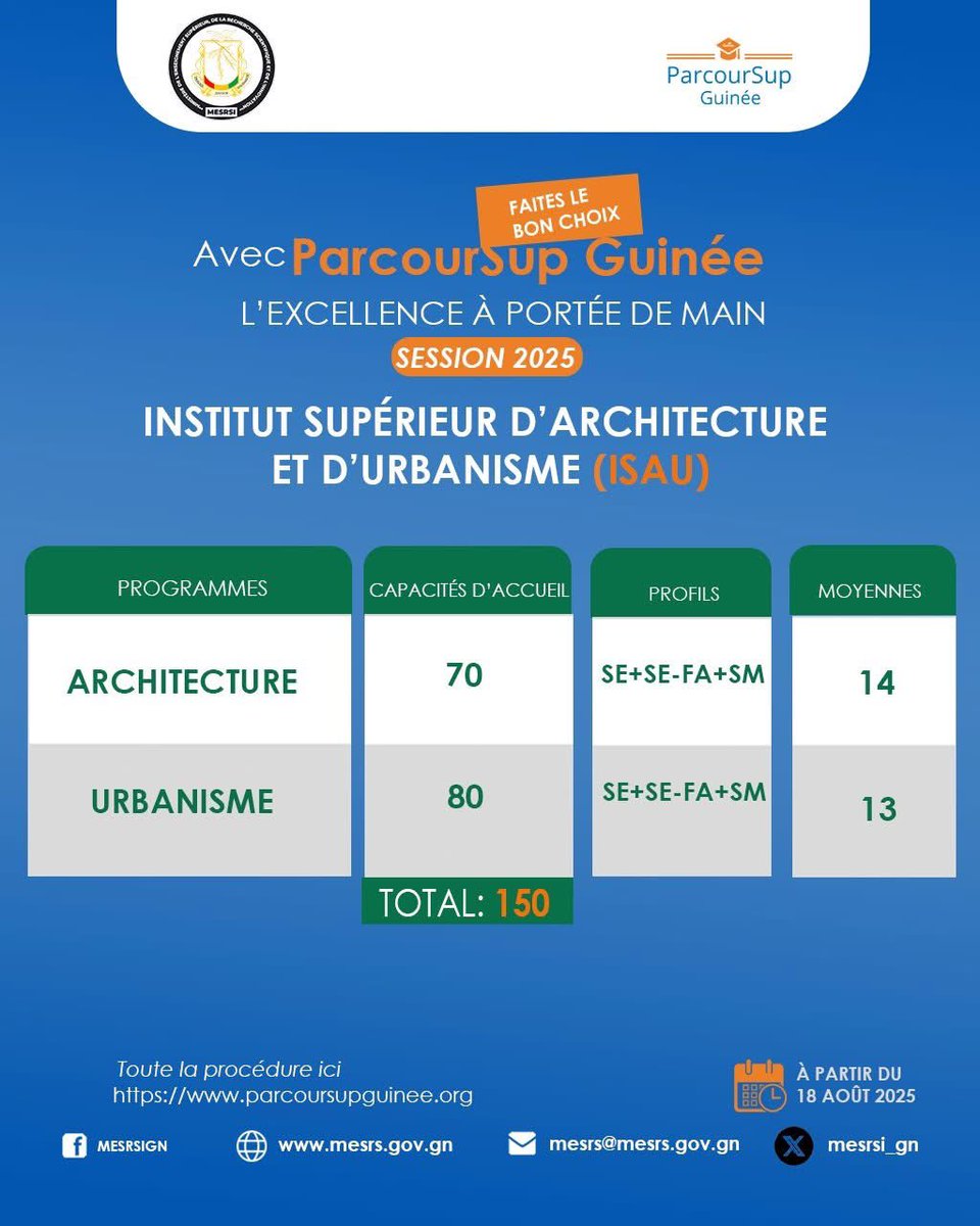 🎓 🇬🇳| 𝐎𝐅𝐅𝐑𝐄𝐒 𝐃𝐄 𝐅𝐎𝐑𝐌𝐀𝐓𝐈𝐎𝐍, 𝐂𝐀𝐏𝐀𝐂𝐈𝐓𝐄́𝐒 𝐃'𝐀𝐂𝐂𝐔𝐄𝐈𝐋 𝐄𝐓 𝐌𝐎𝐘𝐄𝐍𝐍𝐄𝐒 𝐃'𝐀𝐂𝐂𝐄̀𝐒 𝐃𝐀𝐍𝐒 𝐋𝐄𝐒 𝐈𝐄𝐒 𝐏𝐔𝐁𝐋𝐈𝐐𝐔𝐄𝐒

#𝐄𝐧𝐬𝐞𝐢𝐠𝐧𝐞𝐦𝐞𝐧𝐭𝐒𝐮𝐩𝐞́𝐫𝐢𝐞𝐮𝐫 #𝐈𝐧𝐧𝐨𝐯𝐚𝐭𝐢𝐨𝐧 #𝐑𝐞𝐜𝐡𝐞𝐫𝐜𝐡𝐞