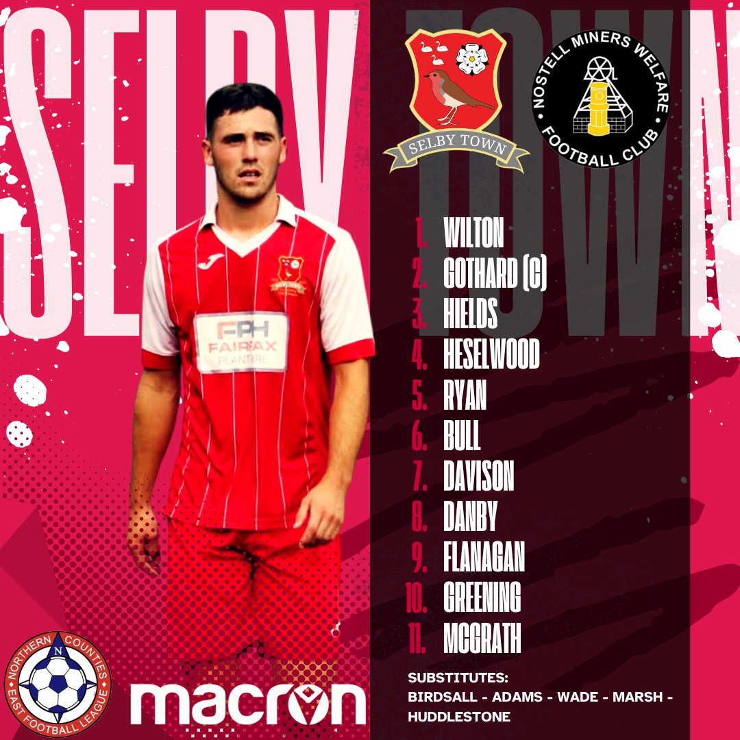 Selby Town FC (@selbytown_fc) on Twitter photo Here's how we line up for this afternoons macron <a href="/NCEL/">Macron NCEL</a> fixture against <a href="/NostellMWFC/">Nostell Miners Welfare FC</a>
#uptherobins Here's how we line up for this afternoons macron <a href="/NCEL/">Macron NCEL</a> fixture against <a href="/NostellMWFC/">Nostell Miners Welfare FC</a>
#uptherobins