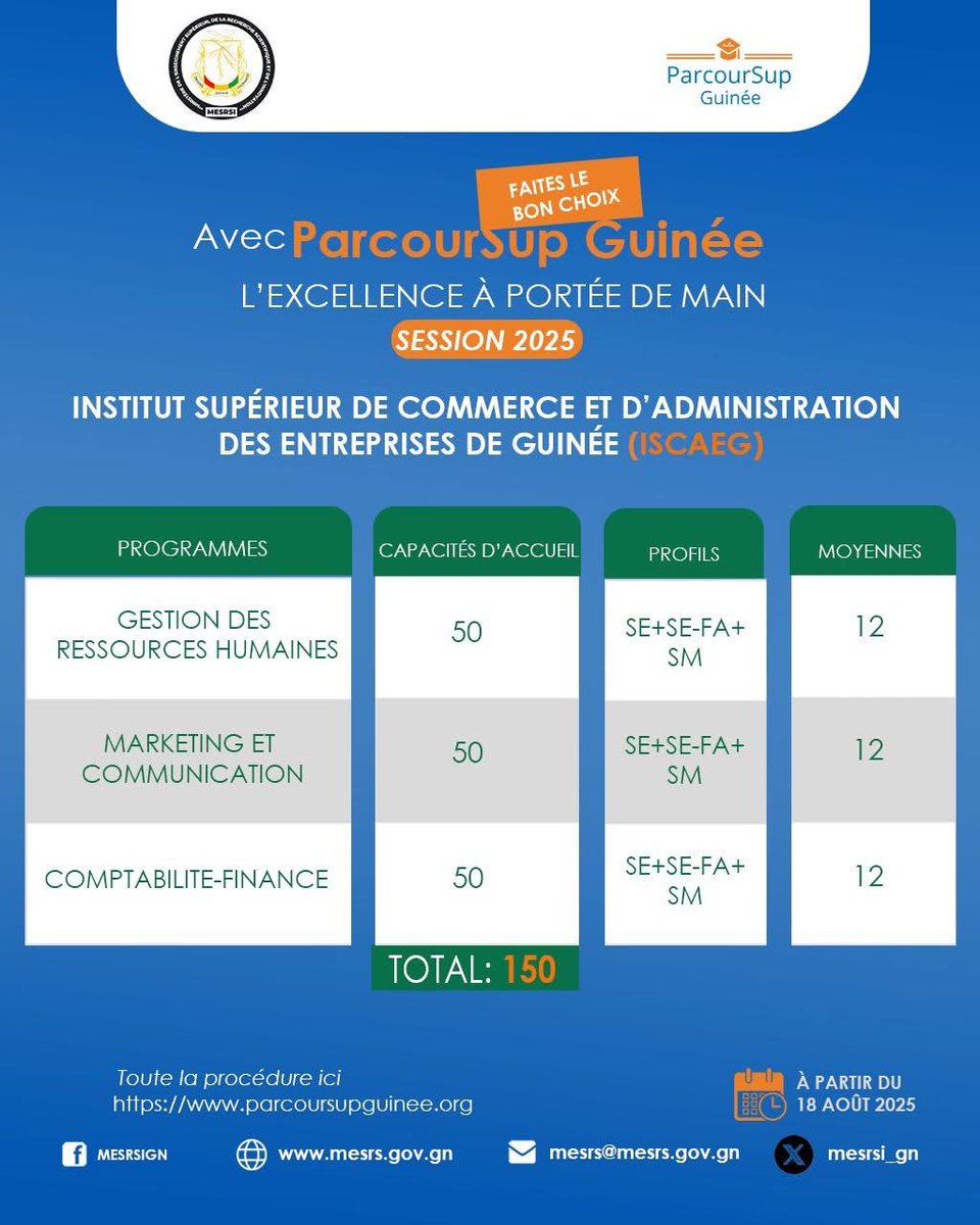 🎓 🇬🇳| 𝐎𝐅𝐅𝐑𝐄𝐒 𝐃𝐄 𝐅𝐎𝐑𝐌𝐀𝐓𝐈𝐎𝐍, 𝐂𝐀𝐏𝐀𝐂𝐈𝐓𝐄́𝐒 𝐃'𝐀𝐂𝐂𝐔𝐄𝐈𝐋 𝐄𝐓 𝐌𝐎𝐘𝐄𝐍𝐍𝐄𝐒 𝐃'𝐀𝐂𝐂𝐄̀𝐒 𝐃𝐀𝐍𝐒 𝐋𝐄𝐒 𝐈𝐄𝐒 𝐏𝐔𝐁𝐋𝐈𝐐𝐔𝐄𝐒

#𝐄𝐧𝐬𝐞𝐢𝐠𝐧𝐞𝐦𝐞𝐧𝐭𝐒𝐮𝐩𝐞́𝐫𝐢𝐞𝐮𝐫 #𝐈𝐧𝐧𝐨𝐯𝐚𝐭𝐢𝐨𝐧 #𝐑𝐞𝐜𝐡𝐞𝐫𝐜𝐡𝐞