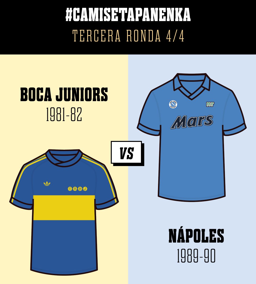 ¡OJO! ÚLTIMA RONDA ANTES DE LA FINAL.

De estas cuatro eliminatorias van a salir las finalistas para encontrar la MEJOR CAMISETA DE LA HISTORIA.

👉 Puedes votar YA en nuestro Instagram: instagram.com/revistapanenka