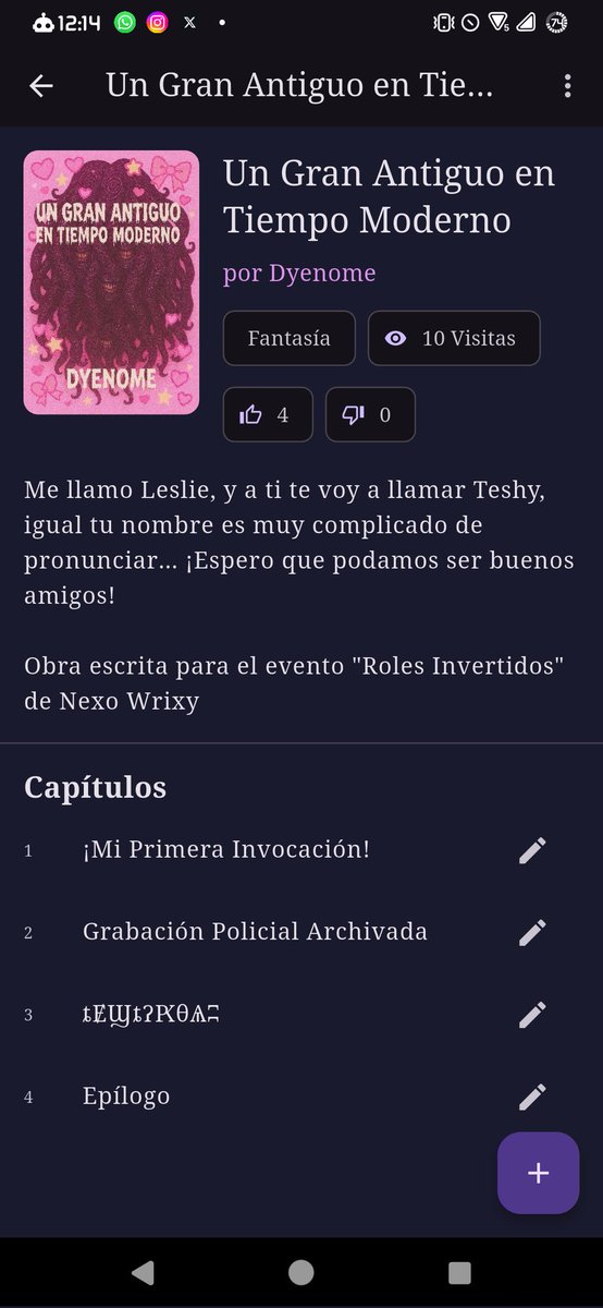 Estoy bastante orgulloso de como escribí esto, por si quieren leerlo está en Wrixy