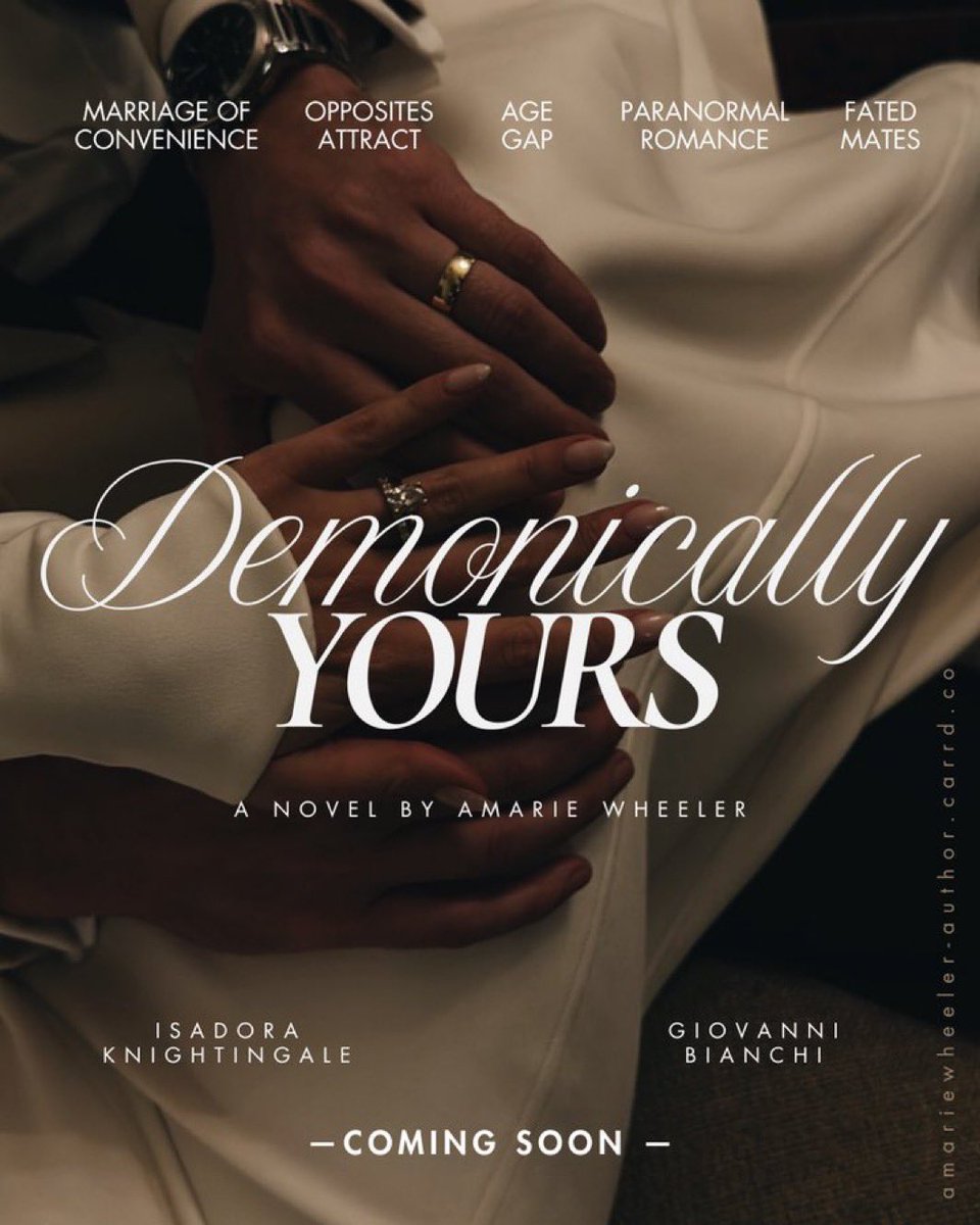 FOR LOVERS OF BRIDE &amp; ANA HUANG

When Isadora struggles to keep her aunt’s magic shop open, she marries grumpy demon, Gio, in order to secure his inheritance. If she can make it a year, he’ll give her the funds needed to get the shop out of debt.

#PosterPitW #A #R #AG