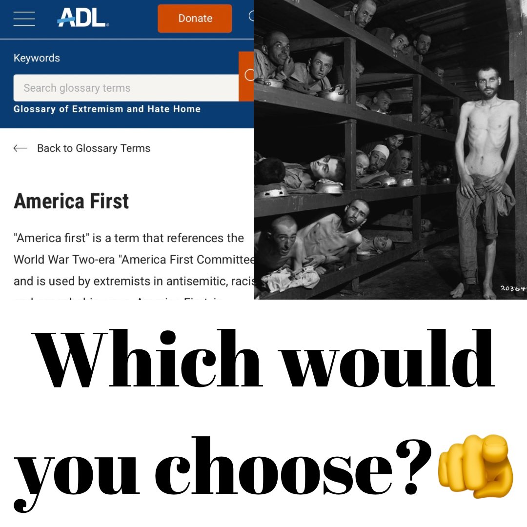 Céad Líne (@ceadlineeire) on Twitter photo It’s antisemetic to be America First.
Let that sink in. It’s antisemetic to be America First.
Let that sink in.
