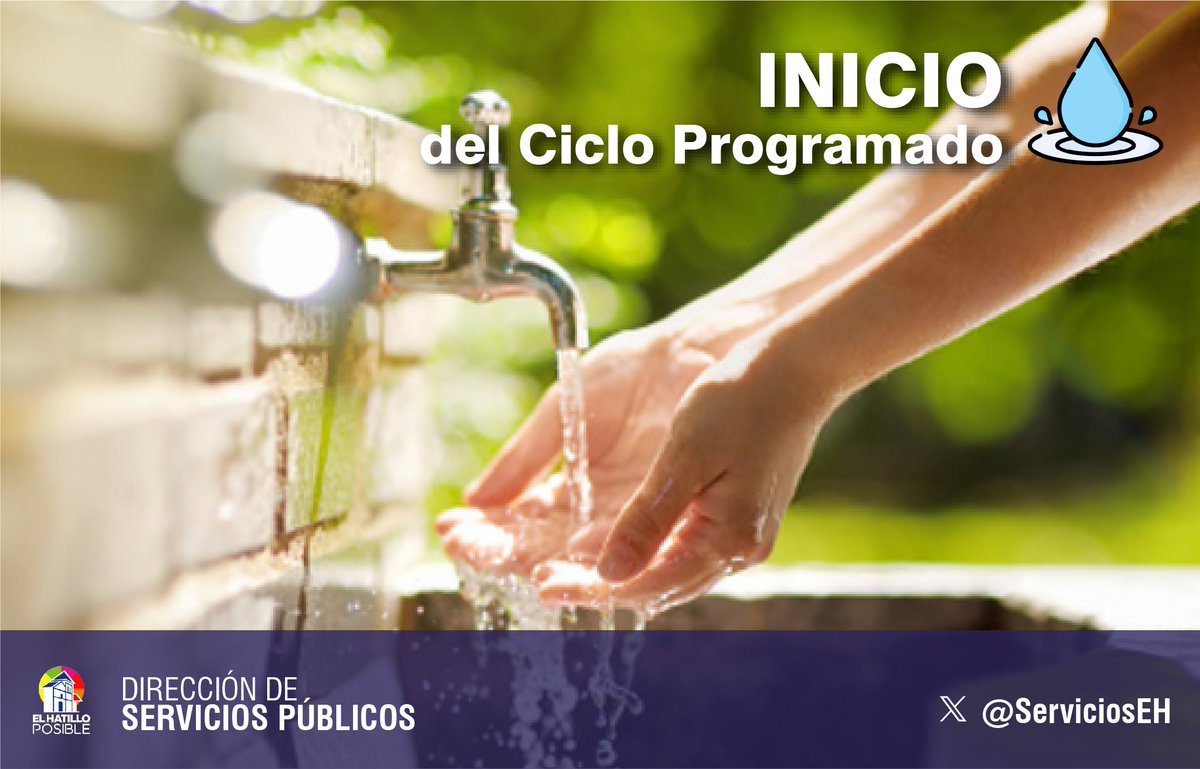 ServiciosEH's tweet photo. 📢 #ServiciosEHInforma 💦| #CicloDeAgua

Saludos, vecinos hatillanos. 

Respecto a ciclo de abastecimiento de agua, Hidrocapital informó que durante el día de hoy nuestro municipio estará recibiendo servicio de forma progresiva. 

El suministro se irá reflejando en las 🔽 https://t.co/FeHyhDa7ge
