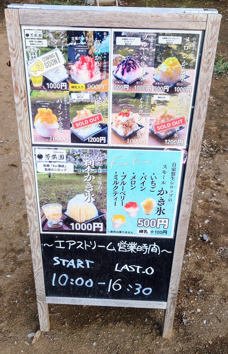KMsempai's tweet photo. From Farm農園カフェ🍧
船橋市

梨かき氷　1000円

美味しい梨をそのまま冷やした様なかき氷🍐
屋外なら🐶ちゃんも大丈夫らしいです
次はカフェ利用もしてみたい✨️
#かき氷 https://t.co/KsHYd9QtOS