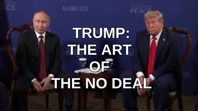 madameshawshank's tweet photo. @realcesarprato @WhiteHouse Trump said repeatedly he would "end the war in 24 hours." It's been 207 days. No deal.
#Trump
#Putin
#NoDeal
#AnchorageSummit https://t.co/SUnCoTIjI4