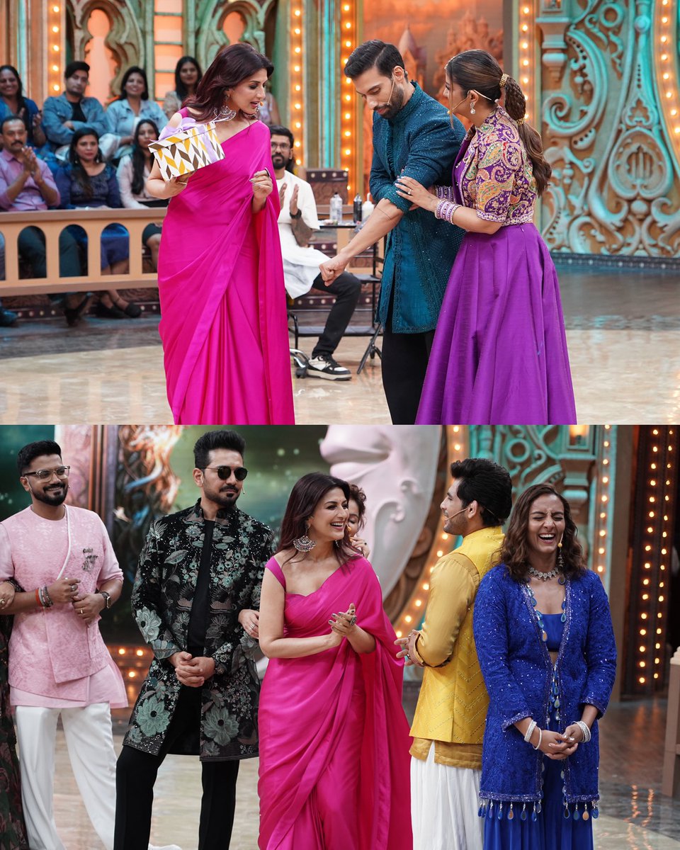 iamsonalibendre's tweet photo. It’s been 3 weeks of hosting Pati Patni Aur Panga and what a fun ride it has been so far! Loving every bit of the madness.

Watch new episode of #PatiPatniAurPanga at 9:30 pm every Saturday and Sunday on @ColorsTV &amp; @JioHotstar https://t.co/En6gAEw607