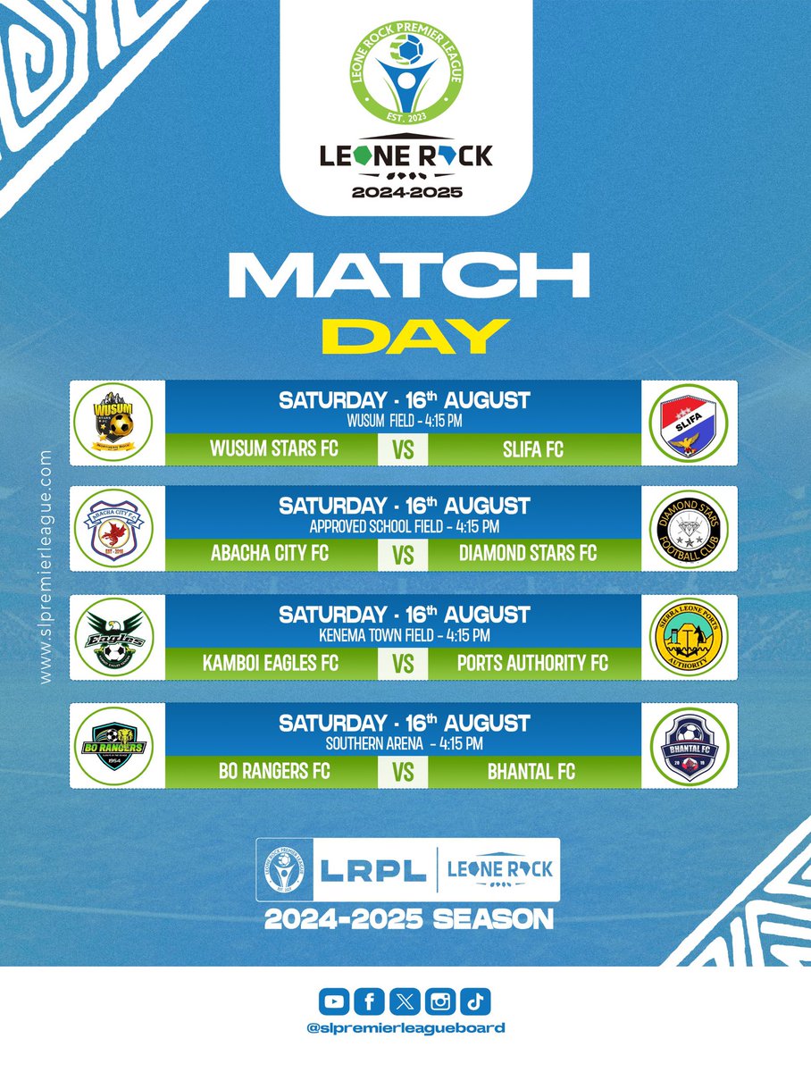 It’s Matchday! The perfect weekend dose of football ahead of us

Which fixture are you most excited to watch and where will you be tuning in from, everyone!...? 👊🌍

Don’t miss a second, stay tune &amp; catch all the action LIVE &amp; FREE on FIFA+ 📺

plus.fifa.com/en/showcase/le…

💙🇸🇱