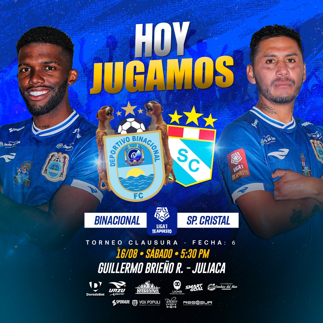 💙⚽ 𝐇𝐎𝐘 𝐉𝐔𝐄𝐆𝐀 𝐋𝐀 𝐑𝐄𝐆𝐈Ó𝐍 ⚽💙

Hoy no es solo un partido.
𝗝𝘂𝗲𝗴𝗮 𝗝𝘂𝗹𝗶𝗮𝗰𝗮, 𝗷𝘂𝗲𝗴𝗮 𝗣𝘂𝗻𝗼, 𝗷𝘂𝗲𝗴𝗮𝗻 𝗹𝗮𝘀 𝟭𝟯 𝗽𝗿𝗼𝘃𝗶𝗻𝗰𝗶𝗮𝘀.
A las 5:30 p.m., todos al Briceño. 🏟️

¡𝑽𝒂𝒎𝒐𝒔 𝑩𝒊𝒏𝒂𝒄𝒊𝒐𝒏𝒂𝒍! ⚽🔥

#DaleBi #PorElSur 💪💪🔵⚪
