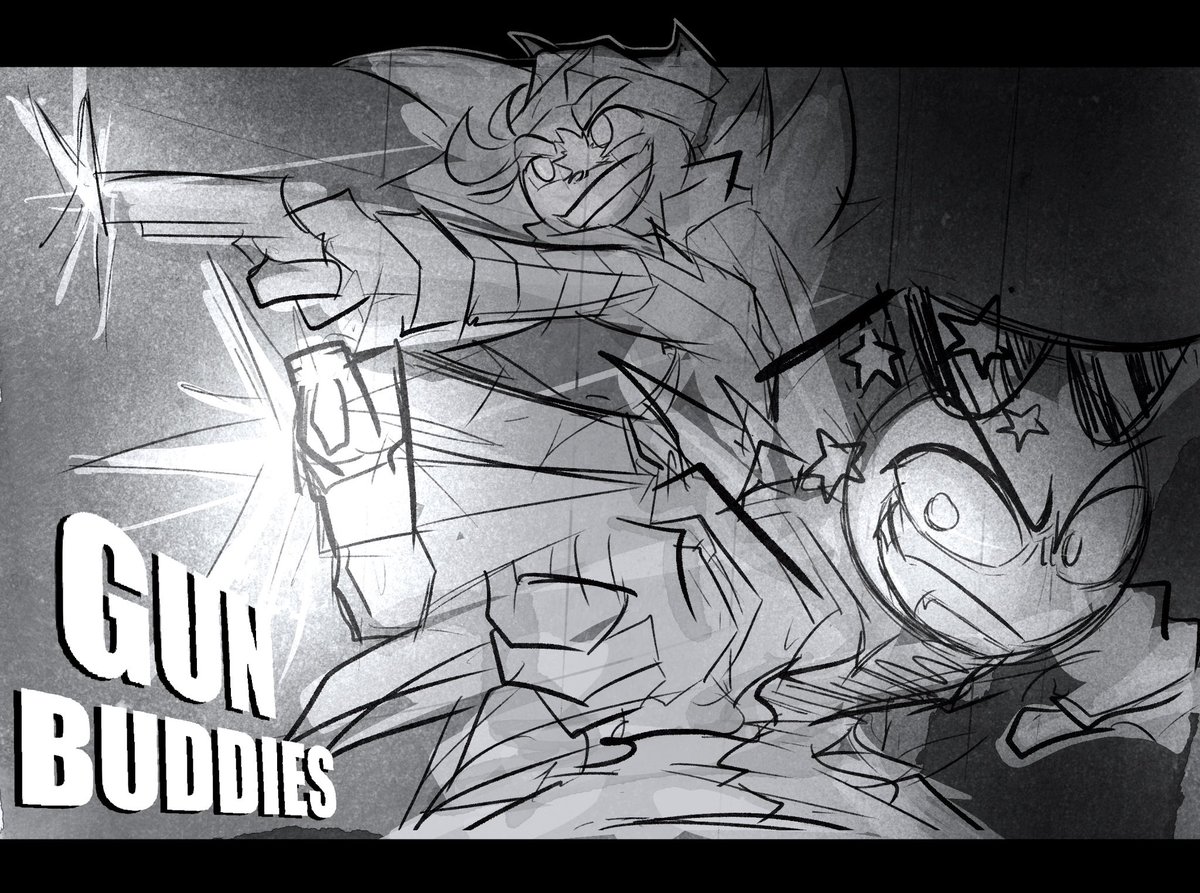 atrixch's tweet image. uh-oh they both got guns now