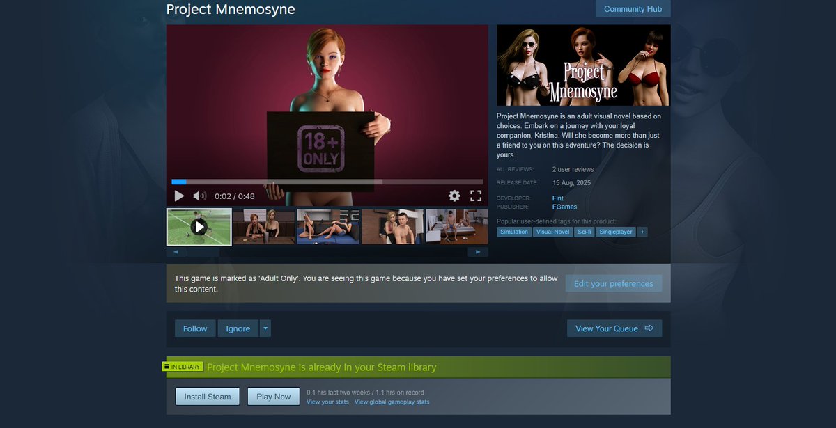 Fint_Games's tweet photo. Project Mnemosyne is now available on Steam. Version 0.22 has just been released for Steam users. If you decide to add my game to your collection, I’d be very grateful if you could leave a review on Steam. Thank you!
https://t.co/Exzymu4fbL https://t.co/xdv3qtrPMl