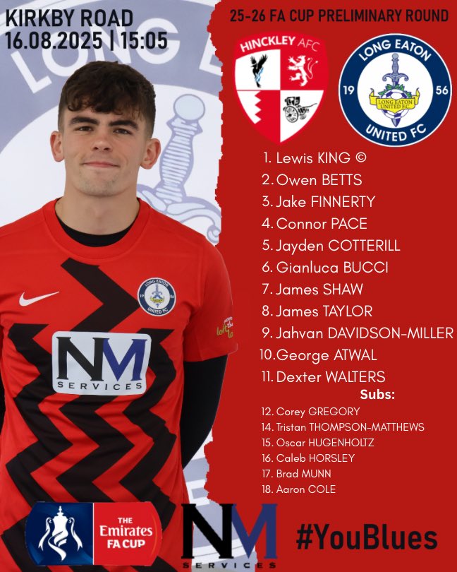 📰Team News📰

This is the starting 11 to face <a href="/hinckley_afc/">Hinckley AFC</a> 💪

George Atwal is handed his first start since returning to the Blues😮‍💨

#YouBlues🔵⚫️