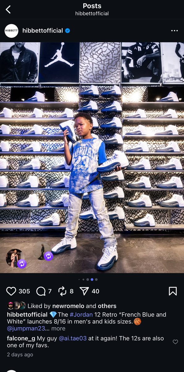 Deuce2Perry's tweet photo. Super proud of my little bro modeling for @hibbettofficial @Jumpman23 @Nike @nikebasketball @NikeNYC
Go get the Jordan 12 retro French
Blue and White today๐ 10 am est release. #nike #jordan #jordanrelease #sneakerhead #hibbettkids #shoes #kidsfashion #fashion #basketball https://t.co/5i76JfXzKS