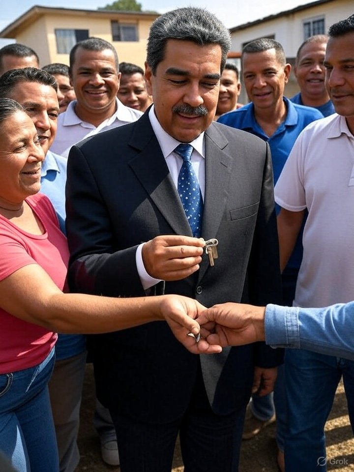 Logros del Presidente Nicolás Maduro:
🔹 5.3 MILLONES+ de hogares entregados con la #GranMisiónVivienda  
🔹 Familias felices con techos dignos 🏡❤️  
🔹 Urbanismos modernos y comunidades transformadas ✨  
🔹 Inversión social que prioriza al pueblo 💪🏽  
 <a href="/NicolasMaduro/">Nicolás Maduro</a>