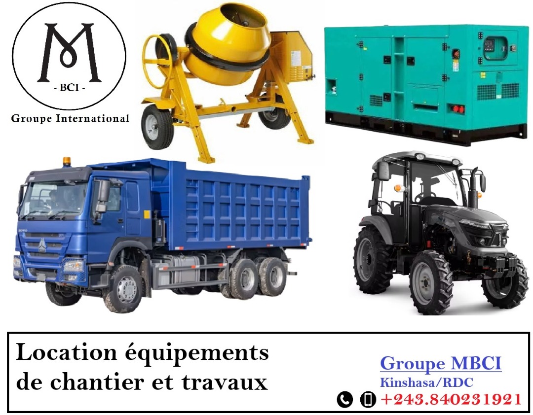 GroupMBCI's tweet photo. Pour vos chantiers et travaux BTP, contactez nous pour la location des engins et véhicules à #Kinshasa et en Province #RDCongo #SINOTRUCK https://t.co/mMPrTUBhun