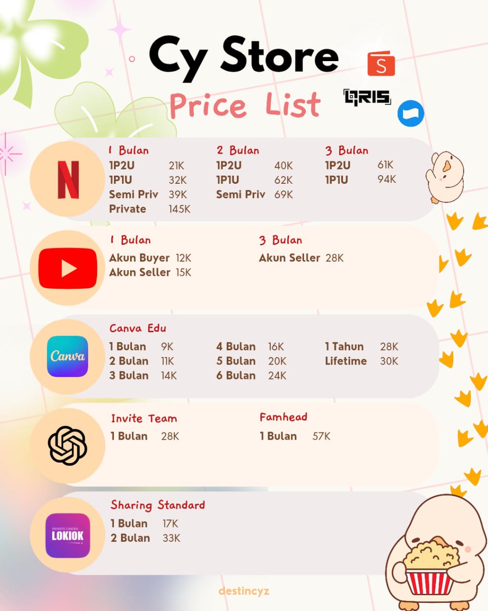 destincyz's tweet photo. @buburkhasbali yuk kak jajan di aku! ini plnya boleh diliat" duluu ~

lainnya bisa cek kesini: https://t.co/IppEczHC00 https://t.co/t5xodBgCKD