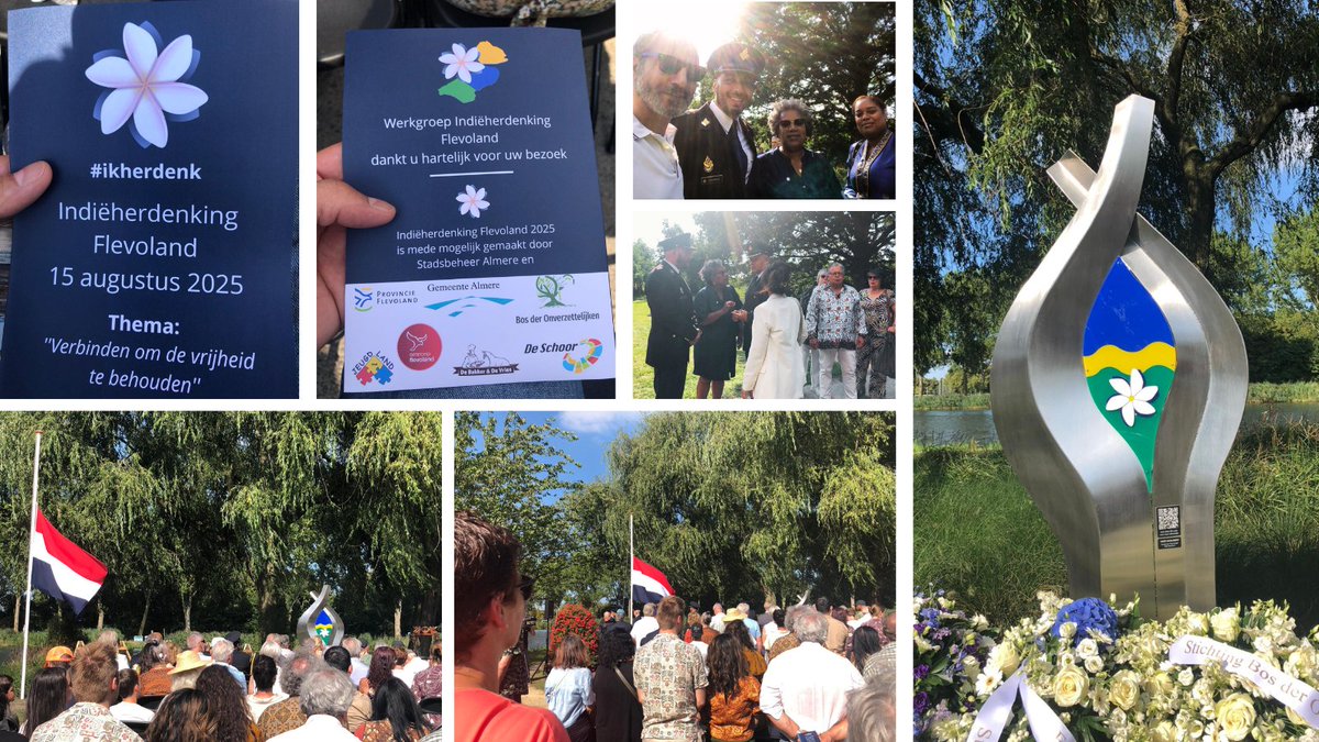 ::Indiëherdenking 2025:: Gisteren de #Indiëherdenking mogen bijwonen. Het was warm, maar ook prachtig om te zien hoe mensen bijeen kwamen om de slachtoffers te herdenken; alle slachtoffers van de oorlog tegen Japan en de Japanse bezetting van Nederlands-Indië.