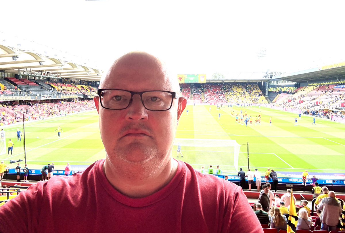 For the first time in almost 30 years, I’m watching a competitive senior #watfordfc game from the Rookery. Last time was a 2-1 defeat to Blackburn (Alan Shearer scored) on October 24, 1995 . . .