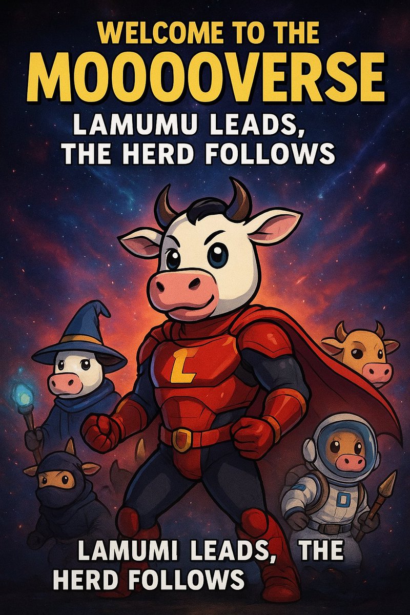 Anujcryptos's tweet photo. @lamumudotxyz ๐ Welcome to the MooooVerse ๐
Every hero needs a leader, and in this universeโฆ itโs Lamumu โก
Together with his herd, heโs building a new era of crypto + community ๐
#MooooVerse #Lamumu #CryptoCommunity #Web3 #MooToTheMoon https://t.co/AUjKGdmZhA
