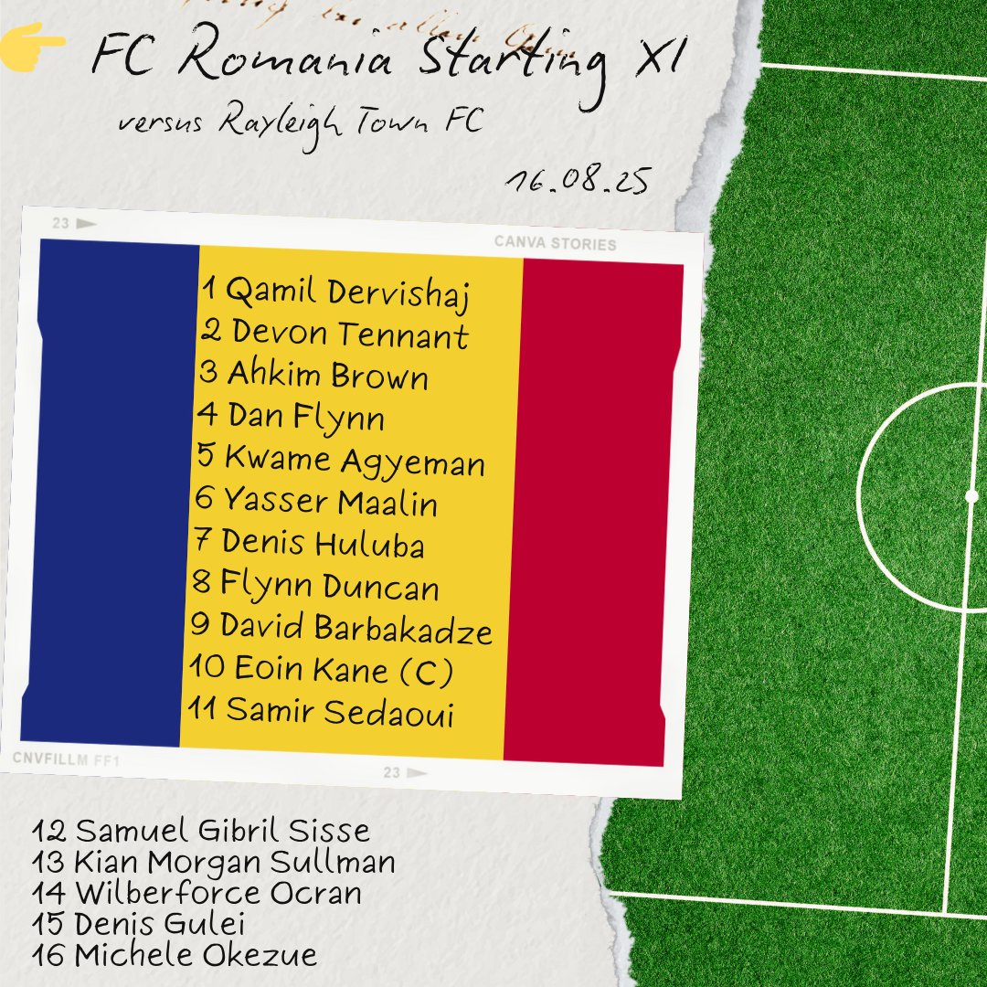 FCRomania's tweet image. 🐺 TEAM NEWS 🐺

1st home game of the @ThurlowNunnL season kicks off this afternoon at Theobalds Lane.

🔴 6 debutants, 4 in Starting XI — including Sedaoui, back from injury
❌ Dibba ruled out with a short-term injury

Kick-off: 3PM | Cheshunt FC
#FCRomania #TheWolves #TNLSouth