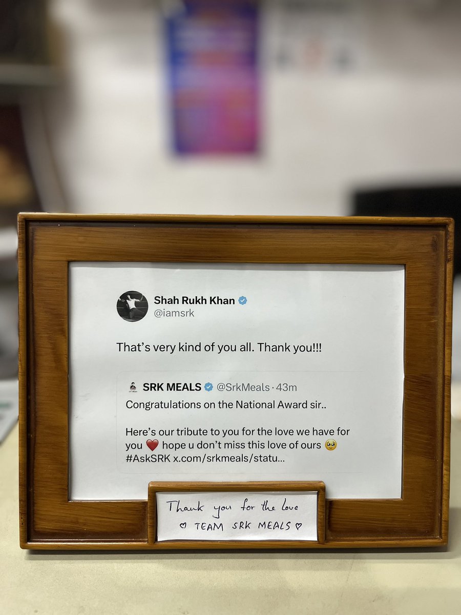 SRK MEALS tweet media