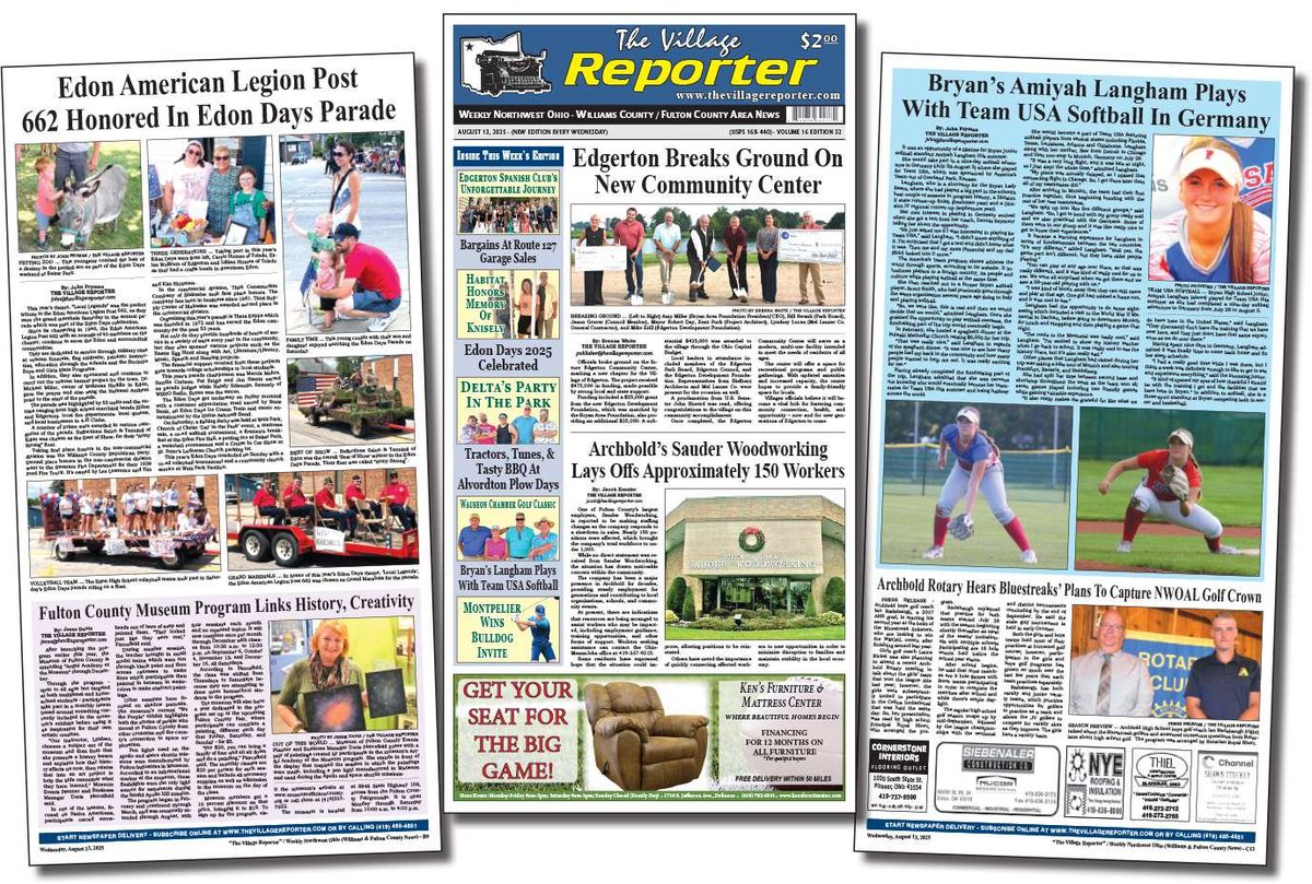 A preview of what made news and sports inside this week's 46-page edition.  thevillagereporter.com/current-editio…
