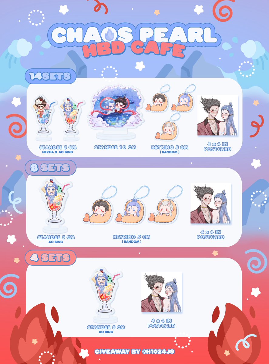 ~giveaway at Chaos Pearl Cafe~

❣️รอบเย็นใครสนใจแลก เดมมาได้น้า🫶🏻

ปล.1 สตดน้องปิ่งผลิตมาเกิ้นนน เลยไม่มีคู่นาจาในเซตอื่น

ปล.2 มีแจกรอบไปร: 
สตด10เซน+น้องปิ่ง 5เซต (แต่ขอบไดคัทไม่สวย) ลงหลังงานจบ

 #CSPL_HBDTH #จาปิ่ง