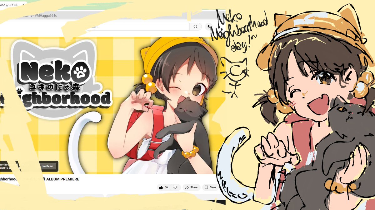 btw. waiting patiently for neko neighbourhood album premiere bc i got the time wrong 🐱 1 hr left tho!!!