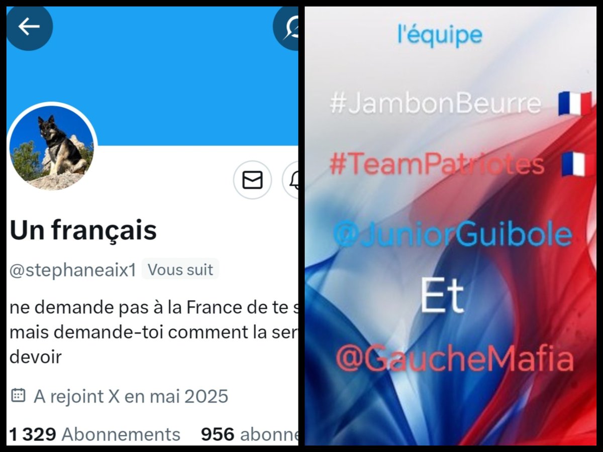 🇨🇵 Dédé 🇫🇷♿ (@juniorguibole) on Twitter photo INFO🚨 Merci de partager !🚨
Mes amis abonnés😉
Ainsi que l'équipe #JambonBeurre #TeamPatriotes 🇨🇵
Notre ami <a href="/stephaneaix1/">Un français</a> 👍
Aurait besoin d'un petit coup de pouce pour grossir sa TL!🥳
Et ainsi lui donner plus de visibilité ! Merci de vous abonner à lui !🙏
Et n'oubliez INFO🚨 Merci de partager !🚨
Mes amis abonnés😉
Ainsi que l'équipe #JambonBeurre #TeamPatriotes 🇨🇵
Notre ami <a href="/stephaneaix1/">Un français</a> 👍
Aurait besoin d'un petit coup de pouce pour grossir sa TL!🥳
Et ainsi lui donner plus de visibilité ! Merci de vous abonner à lui !🙏
Et n'oubliez