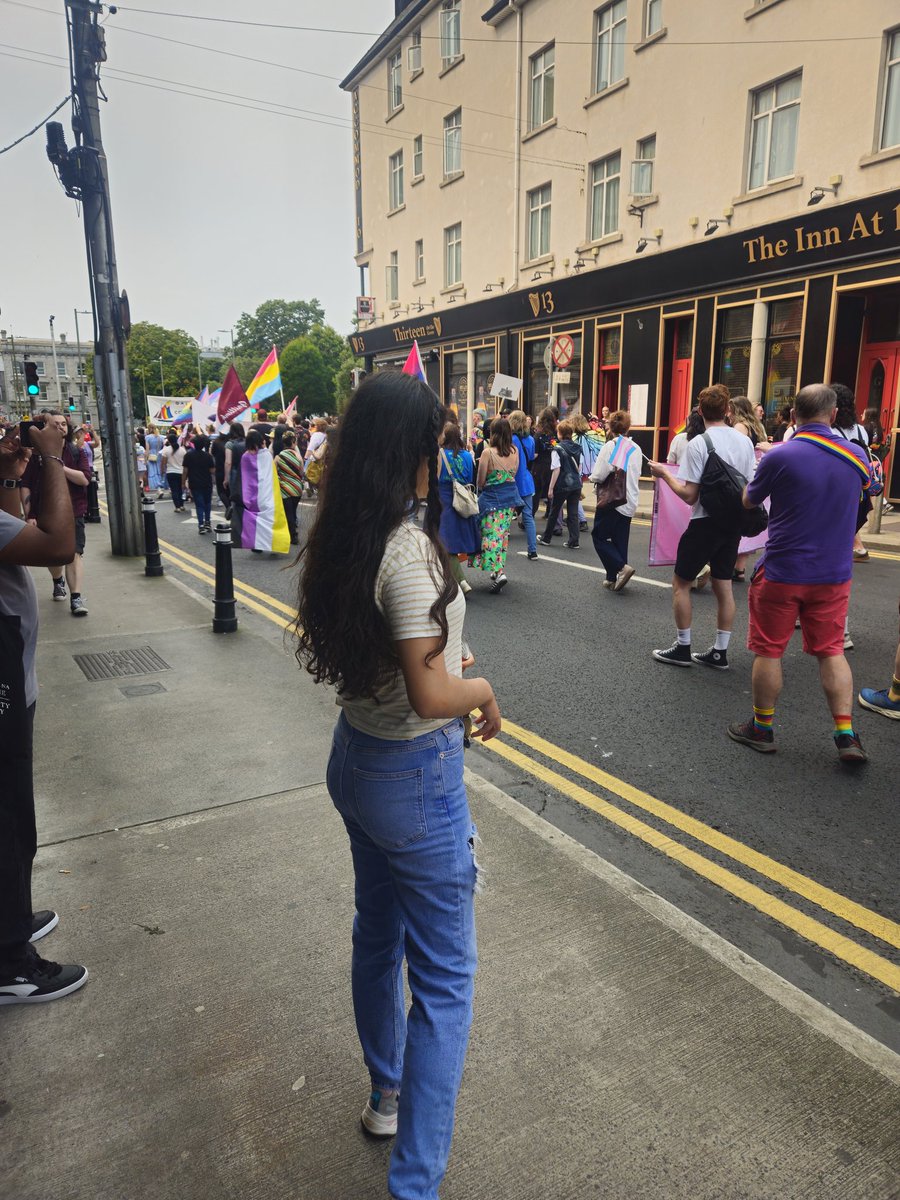 A pic from Galway Pride Parade today 🏳️‍🌈🌈!!

A day of unity and togetherness, that's for sure ♡ I was waving and doing hand hearts to all the lovely folks in the parade ♡

It truly made me so happy and really warmed my heart that we have a close knit community (　＾▽＾)