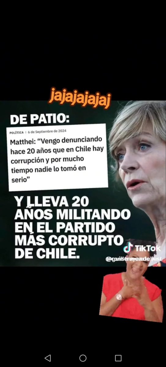 innculturatv's tweet photo. @evelynmatthei Mientras no hables de la corrupción de la justicia lo tuyo es puro chamullo, que paso con hermosilla y guerra tu amigo, ese que contrataste y te cahuineo hasta las patas. #hermosilla #chadwick #chamullo #blabla #kastylacachera https://t.co/iKAMrtqWhN