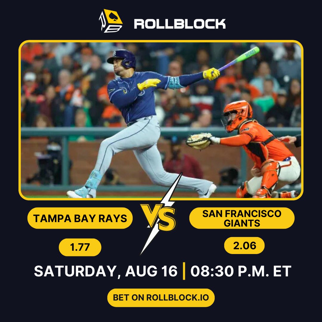 Rollblockcasino's tweet image. The Giants are on a mission! ⚾

San Francisco looks to snap their six-game home skid as they clashes with the Tampa Bay Rays at Oracle Park 🔥

Drop your predictions below 👇

#SanFranciscoGiants #TampaBayRays #MLB