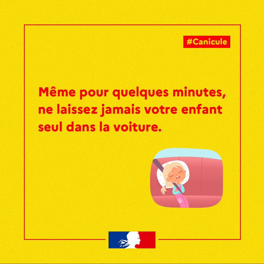 Sante_Gouv's tweet image. #Canicule | Ne laissez jamais un enfant seul dans une voiture, même pour quelques minutes. ⚠

+ d&apos;infos : sante.gouv.fr/sante-et-envir…