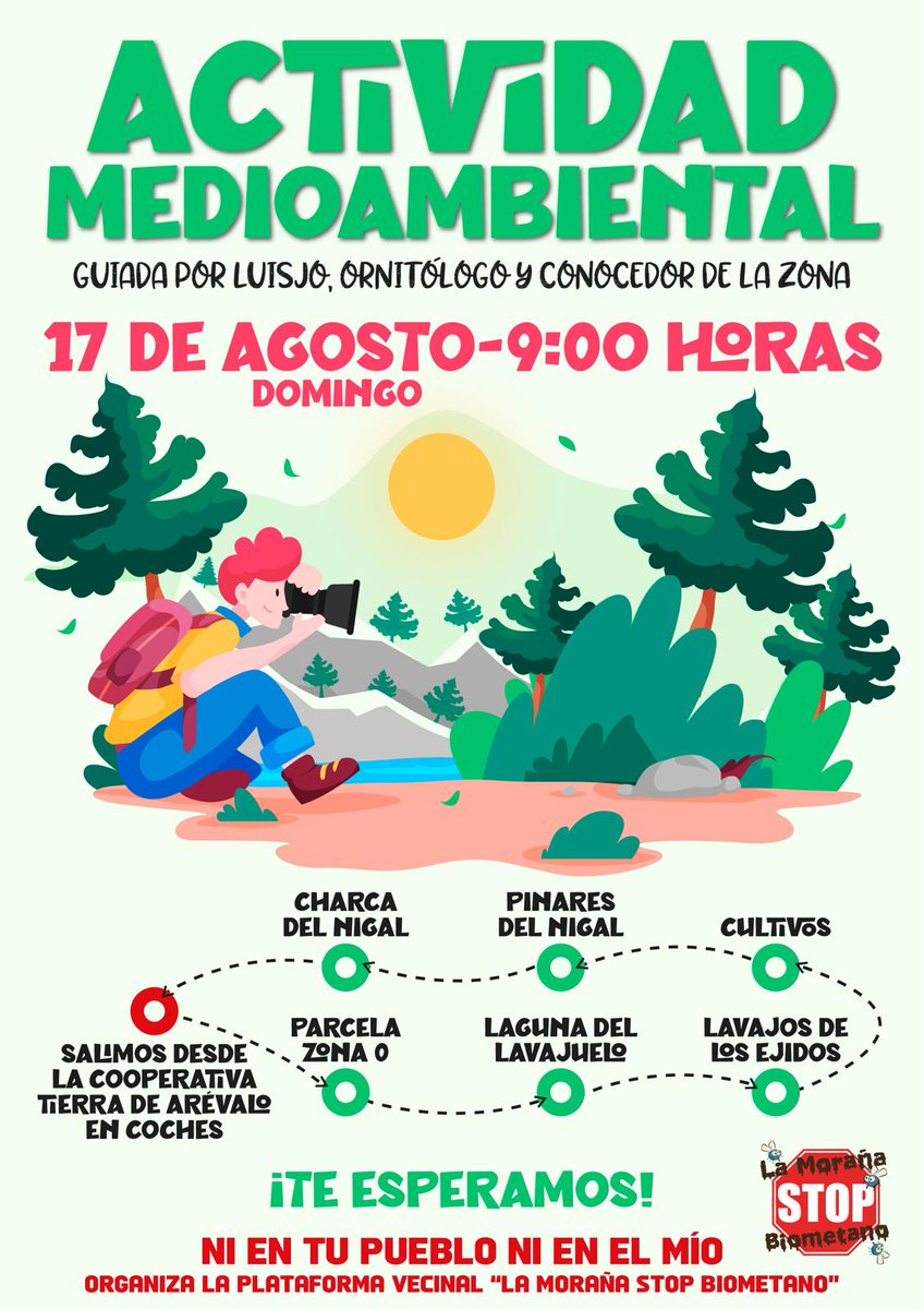 Actividad medioambiental mañana domingo en Aldeaseca. Recorrido reivindicativo en contra de la implantación de la planta de biogás.
