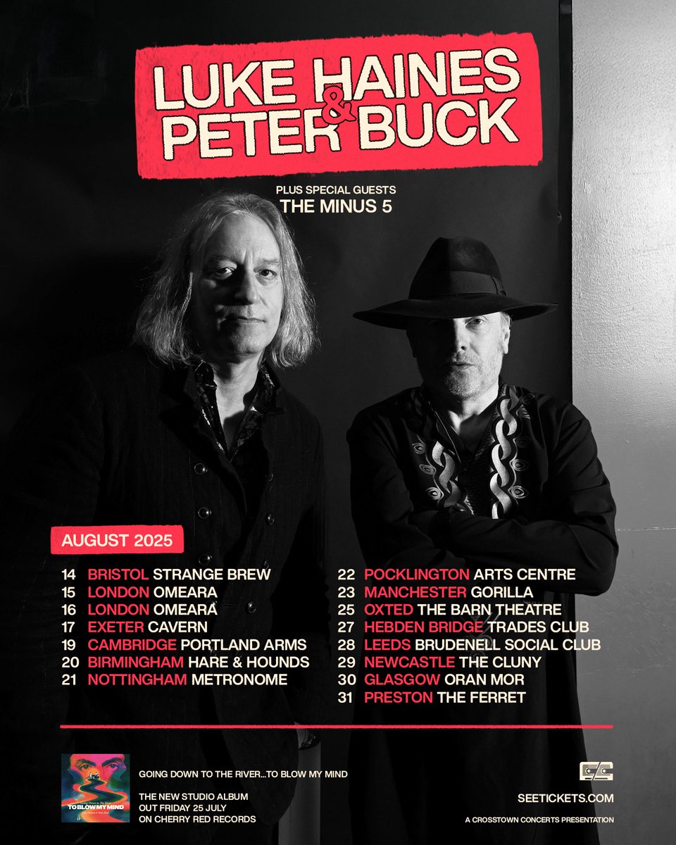 Tonight in London!@LukeHaines_News and Peter Buck live at <a href="/OmearaLondon/">OMEARA</a> On stage 8.30pm with support from The Minus 5.