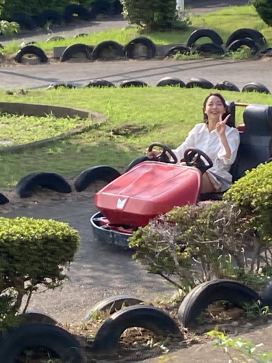 ゴーカート乗ってるゆまたんがとっても好き💛（遠くからの写真しかなかった…）
