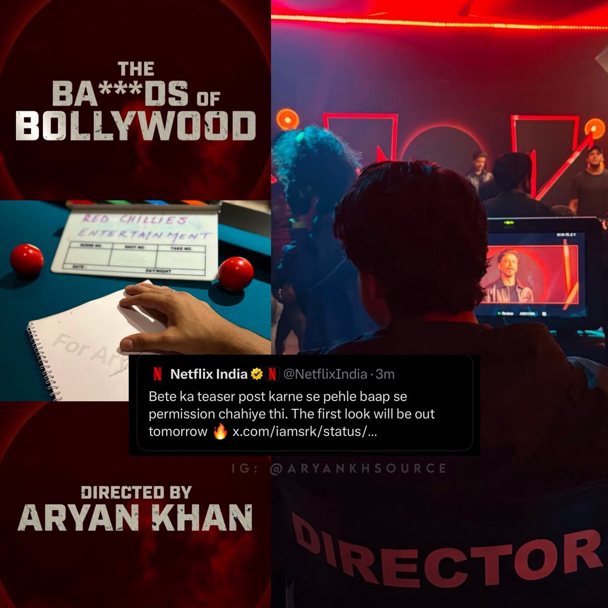 Aryan Khan Source (@aryankhansource) on Twitter photo FIRST LOOK TOMORROW! The B***ds of Bollywood, directed by #AryanKhan | 17th Aug, 11AM
#BadsOfBollywood #ShahRukhKhan <a href="/iamsrk/">Shah Rukh Khan</a> FIRST LOOK TOMORROW! The B***ds of Bollywood, directed by #AryanKhan | 17th Aug, 11AM
#BadsOfBollywood #ShahRukhKhan <a href="/iamsrk/">Shah Rukh Khan</a>